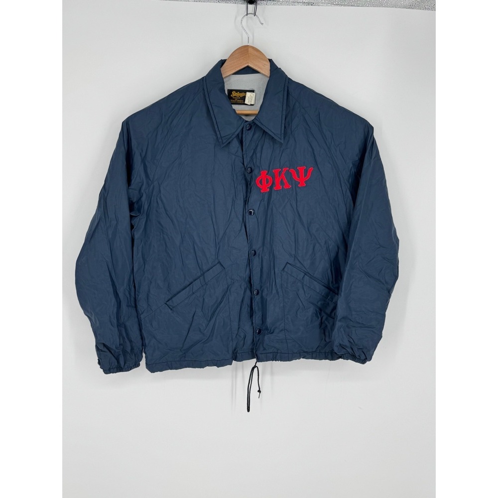 Vtg Ole Miss Swingster World of Wearable Jacket Phi Kappa Psi Blue/Red Sz Lg K4